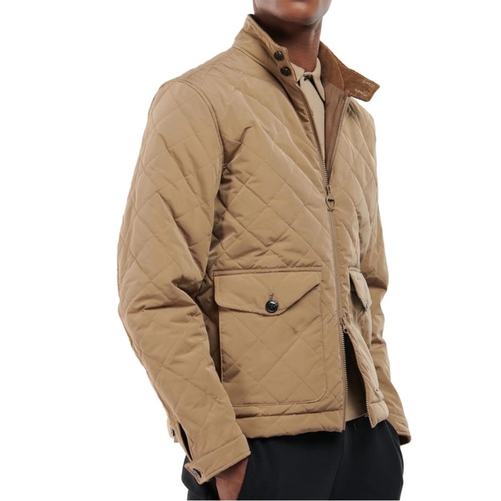 Barbour Men's Hitchen Quilted Tan Jacket
